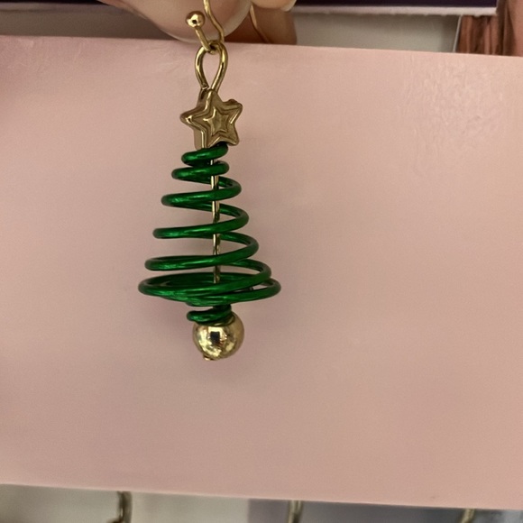 Christmas Tree Earrings - Picture 2 of 4